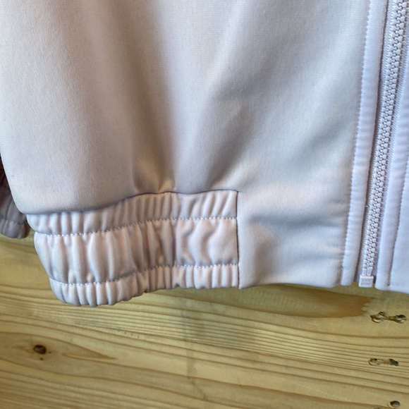 Girls Adidas track jacket. Pastel purple with rainbow stripes. - Picture 9 of 16